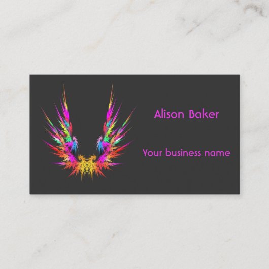 Phoenix - fractale kunst, cool visitekaartje (Voorkant)