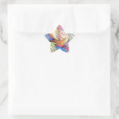 Phoenix Fronds Star Sticker (Tas)