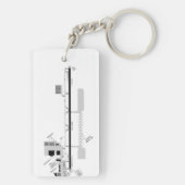 Phoenix Goodyear Airport-diagram/taxidiagram Sleutelhanger (achterkant)