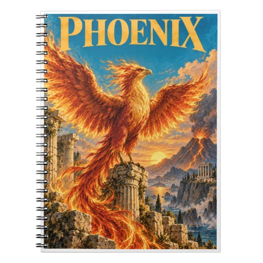 Phoenix, Gotische Fantasy-Monster Notitieboek (Voorkant)