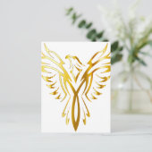 Phoenix goud briefkaart (Staand voorkant)