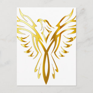 Phoenix goud briefkaart