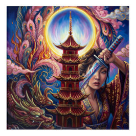 Phoenix Guardian Acrylic Wall Art Acryl Muurkunst