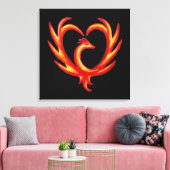 Phoenix Hart Canvas Afdruk (Insitu (Woonkamer))
