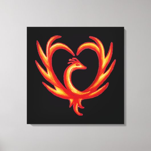 Phoenix Hart Canvas Afdruk (Voorkant)