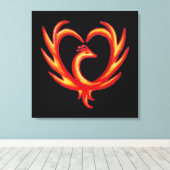 Phoenix Hart Canvas Afdruk (Insitu (Houten vloer))