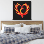 Phoenix Hart Canvas Afdruk (Insitu (Slaapkamer))