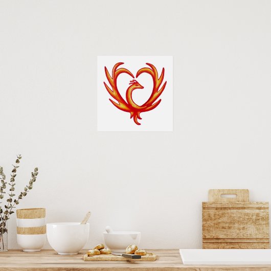 Phoenix Hart Poster (Keuken)