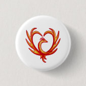 Phoenix Hart Ronde Button 3,2 Cm (Voorkant)