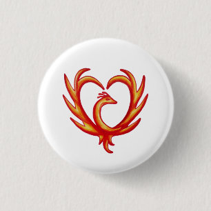 Phoenix Hart Ronde Button 3,2 Cm