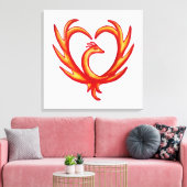 Phoenix Heart Canvas Afdruk (Insitu (Woonkamer))