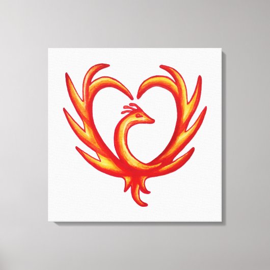 Phoenix Heart Canvas Afdruk (Voorkant)