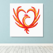 Phoenix Heart Canvas Afdruk (Insitu (Houten vloer))