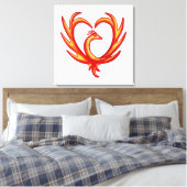 Phoenix Heart Canvas Afdruk (Insitu (Slaapkamer))