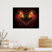 Phoenix Heart Fractal Posters (Keuken)