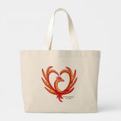 Phoenix Heart, MeWarriorWoman op Twitch Grote Tote Bag (Achterkant)