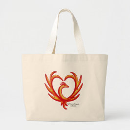 Phoenix Heart, MeWarriorWoman op Twitch Grote Tote Bag