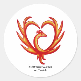 Phoenix Heart, MeWarriorWoman op Twitch Ronde Sticker