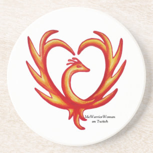 Phoenix Heart, MeWarriorWoman op Twitch Zandsteen Onderzetter
