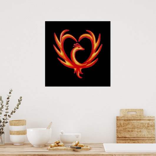Phoenix Heart Poster (Keuken)