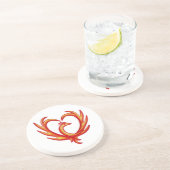 Phoenix Heart Zandsteen Onderzetter (Zijkant)