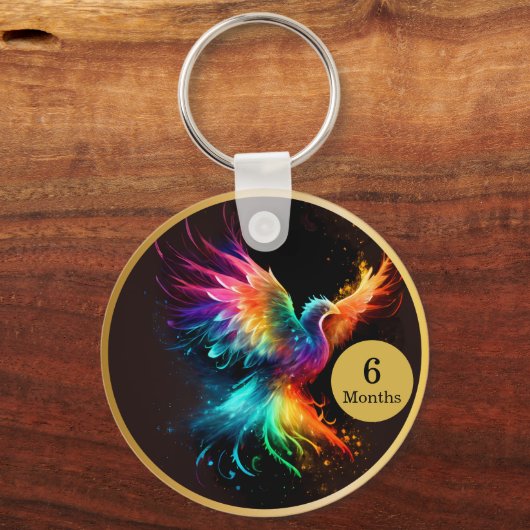 Phoenix Herstel Mijlpaal Cadeau Sleutelhanger (Voorkant)