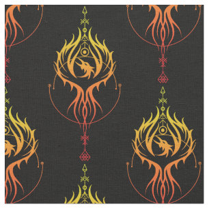 Phoenix in brand stof