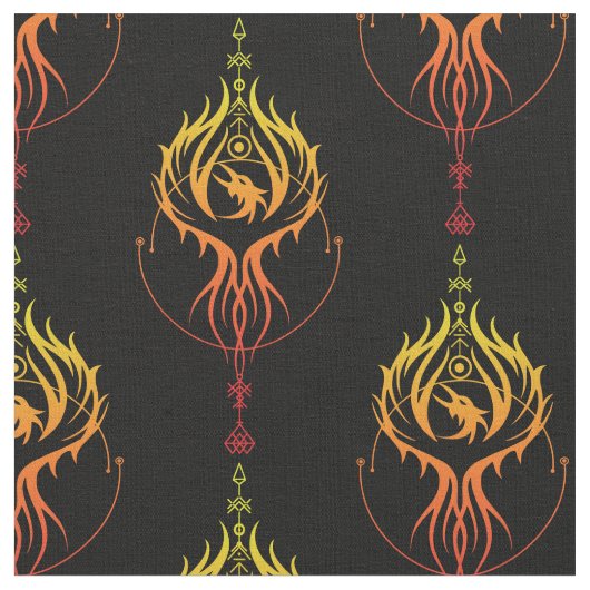 Phoenix in brand stof (Close Up)