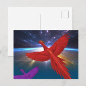 Phoenix in de ruimte briefkaart (Voorkant / Achterkant)