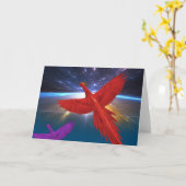 Phoenix in de ruimte kaart (Gele Bloem)