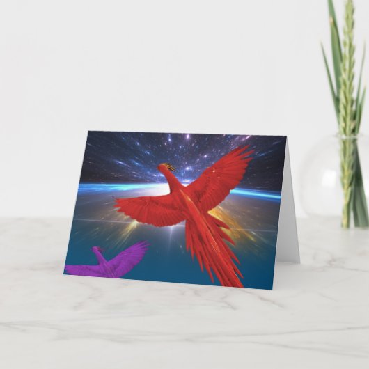 Phoenix in de ruimte kaart (Voorkant)