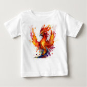 Phoenix in Flames Waterverf Design (Voorkant)