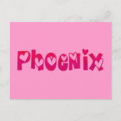 Phoenix in hart briefkaart (Voorkant)