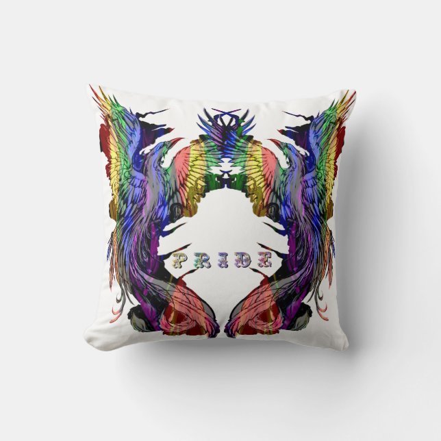 Phoenix in Pride kleuren  Kussen (Voorkant)