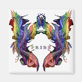 Phoenix in regenboogkleuren magneet