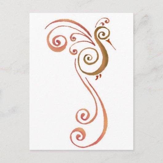 Phoenix in rust briefkaart (Voorkant)