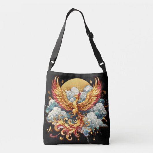 Phoenix in the Clouds Happy Moederdag | Crossbody Tas (Achterkant)