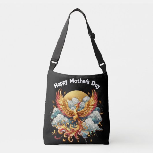 Phoenix in the Clouds Happy Moederdag | Crossbody Tas (Voorkant)