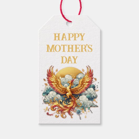 Phoenix in the Clouds Moederdag | Cadeaulabel (Voorkant)