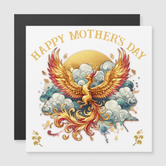 Phoenix in the Clouds Moederdag | Magnetische Kaar (Voorkant / Achterkant)