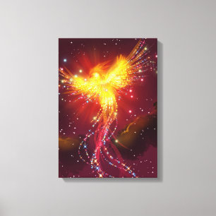 Phoenix in vlucht canvas afdruk