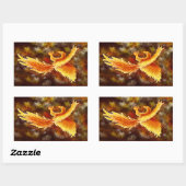 Phoenix in vlucht rechthoekige sticker (Vel)