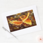 Phoenix in vlucht rechthoekige sticker (Envelop)