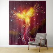 Phoenix in vlucht wandkleed (In situ)