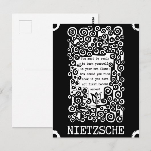PHOENIX inspirerend citaat van Nietzsche Briefkaart (Voorkant / Achterkant)