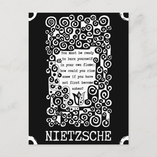 PHOENIX inspirerend citaat van Nietzsche Briefkaart (Voorkant)