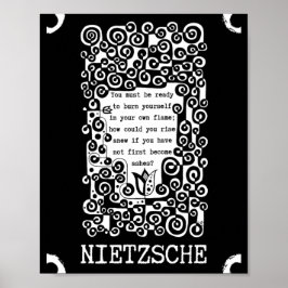 PHOENIX inspirerend citaat van Nietzsche Poster