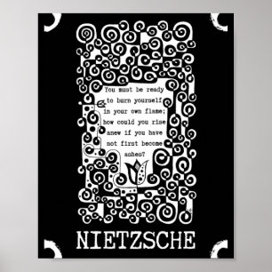 PHOENIX inspirerend citaat van Nietzsche Poster