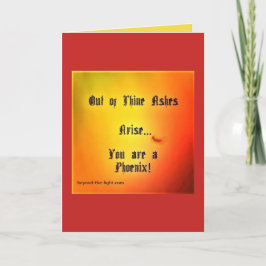 Phoenix Inspirerend Quote Wenskaart Kaart