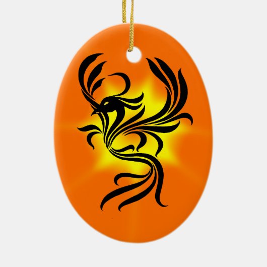 Phoenix Keramisch Ornament (Achterkant)